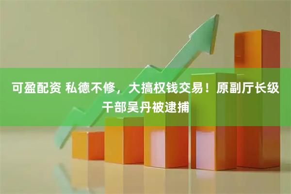 可盈配资 私德不修，大搞权钱交易！原副厅长级干部吴丹被逮捕